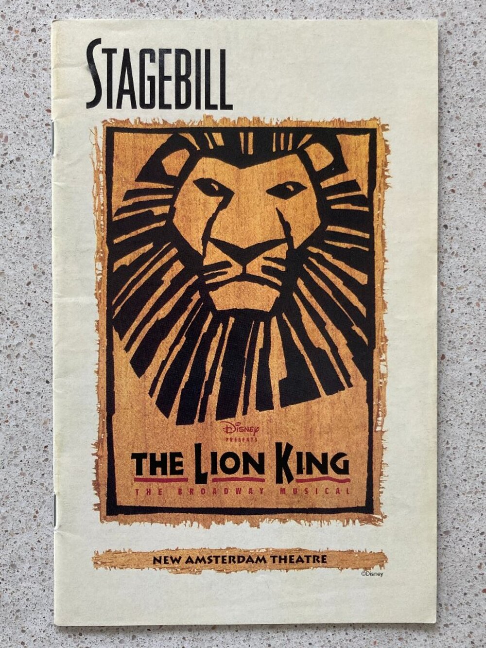 Danny Rutigliano (Only) Signed Playbill The Lion King Heather Headley Tom Hewitt